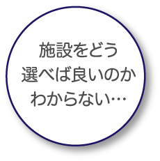 「施設をどう選べば良いのかわからない…」